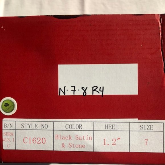 Gold satin ballroom salsa 1.2" heel vegan - Picture 2 of 8